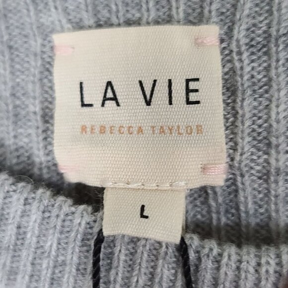 Rebecca Taylor La Vie Taylor Cozy Stripe Cherry Blossom Pullover Sweater L NWT - Picture 5 of 13